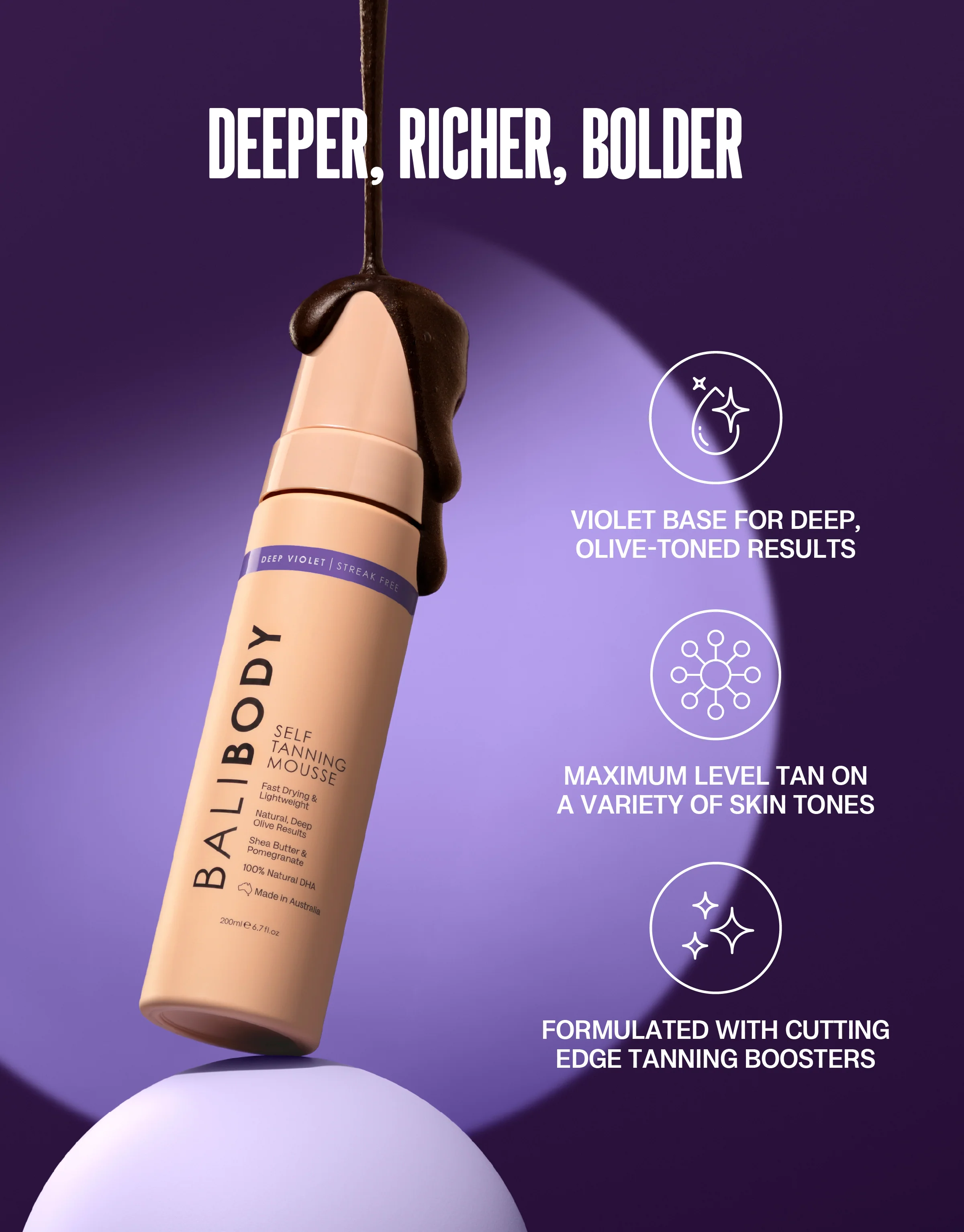 Deep Violet Self Tanning Mousse - Image 4